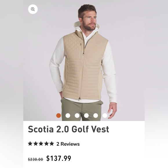 Puma Other - Mens Puma Scotia 2.0 Cream Quilted Down Vest